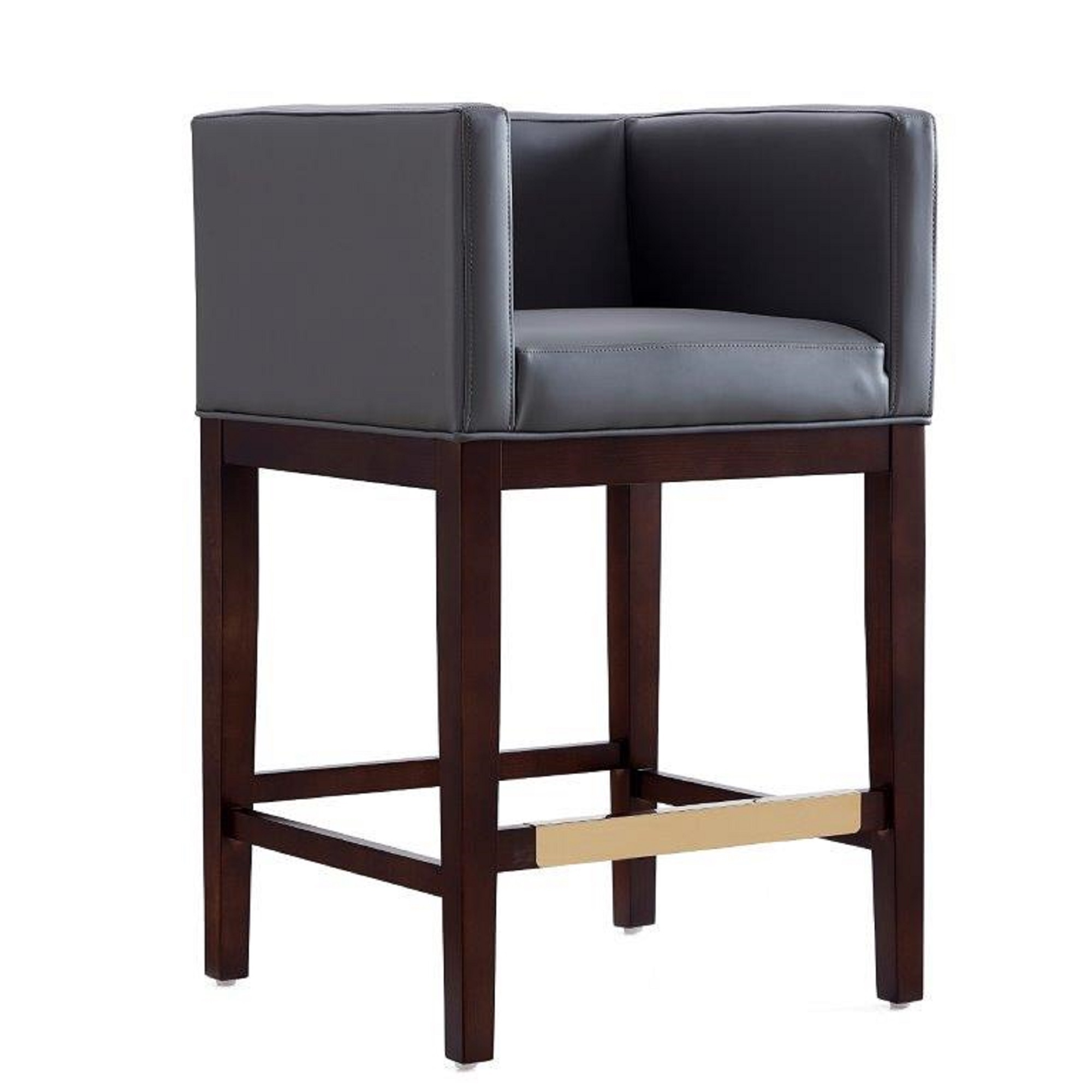 Manhattan Comfort, Kingsley 34in. Grey Beech Wood Height Stool, Primary Color Gray, Included (qty.) 1 Model# CS005